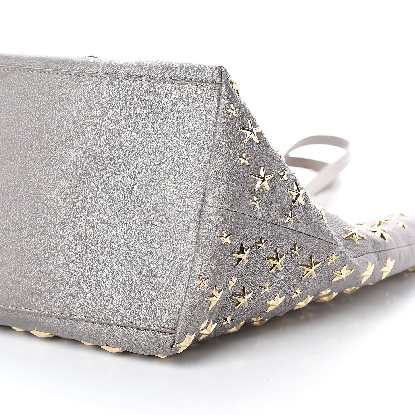 Metallic Calfskin Sasha Star Studded Tote Silver