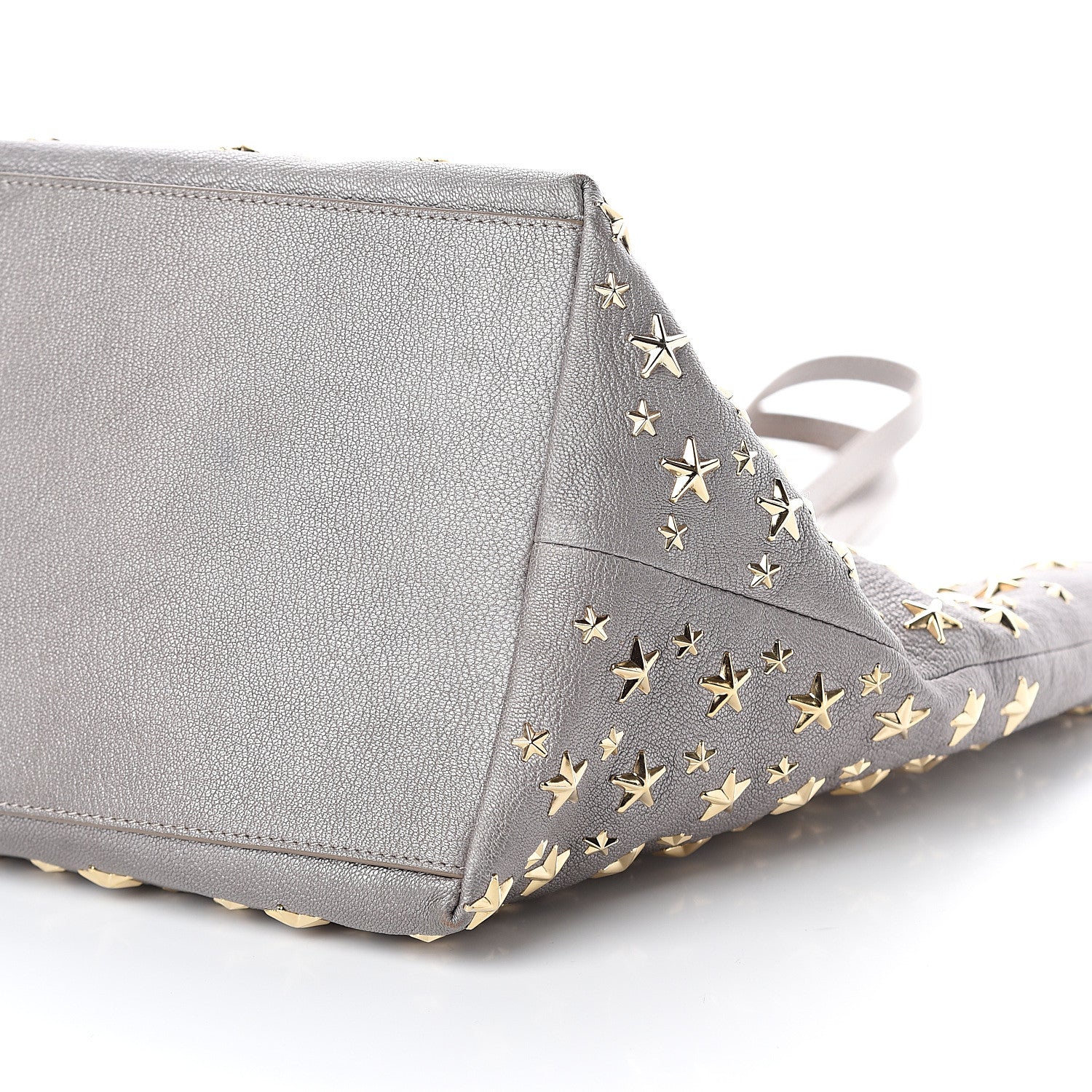 Jimmy Choo Metallic Calfskin Sasha Star Studded Tote Silver 8 of 8