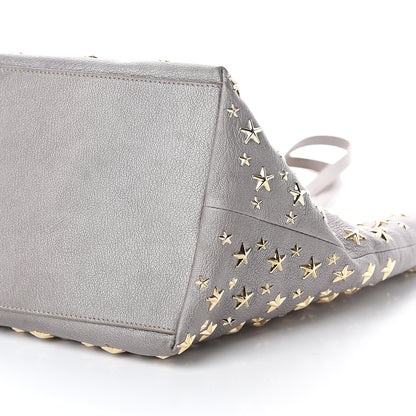 Jimmy Choo Metallic Calfskin Sasha Star Studded Tote Silver 8 of 8