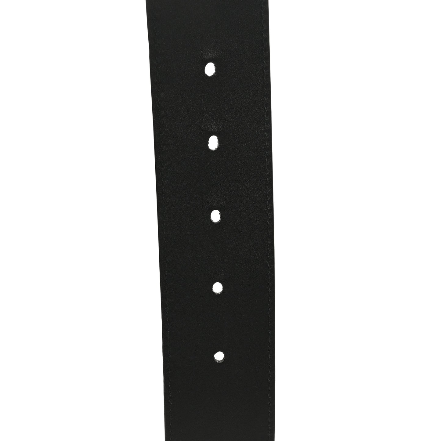 Moon Calfskin Pearl Double G 40mm Belt 90 36 Black Cream