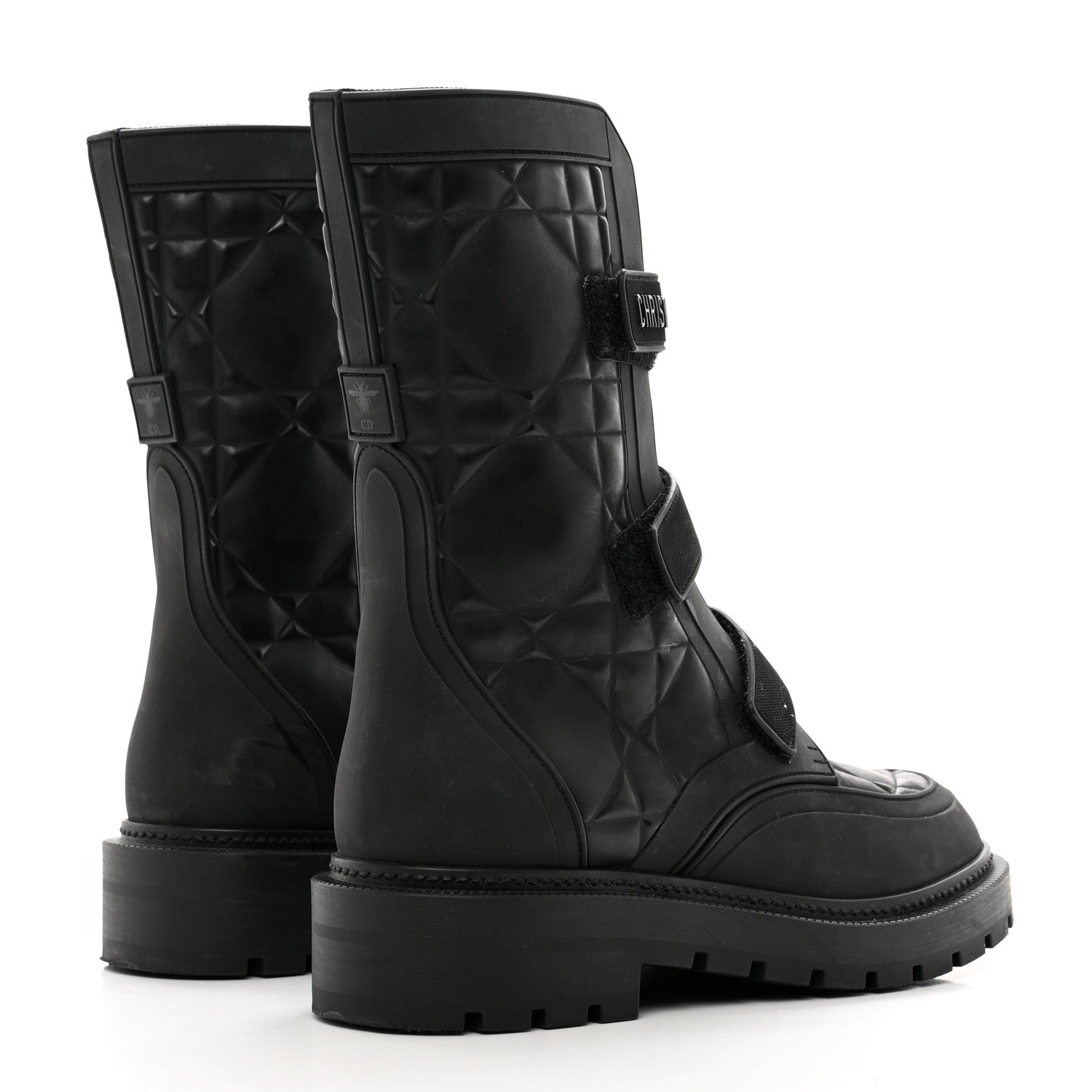 Christian Dior Rubber Macrocannage Dio(r)evolution Ankle Boots 37 Black 4 of 9