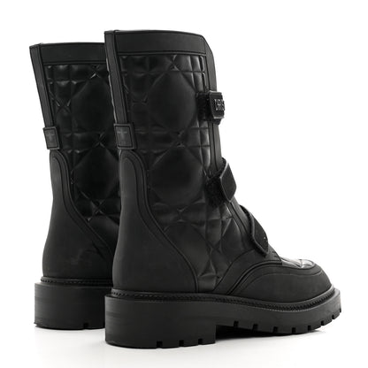 Christian Dior Rubber Macrocannage Dio(r)evolution Ankle Boots 37 Black 4 of 9