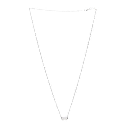 Tiffany Sterling Silver 9mm Elsa Peretti Bean Pendant Necklace 3 of 5