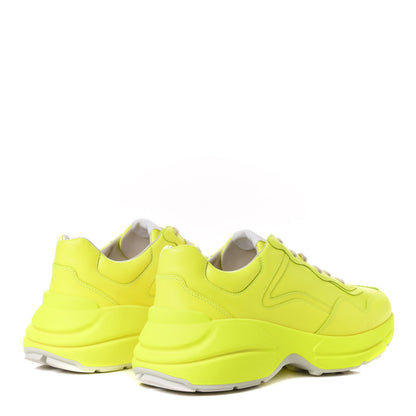 Gucci Calfskin Womens Rhyton Sneakers 40 Fluo Yellow 7 of 20