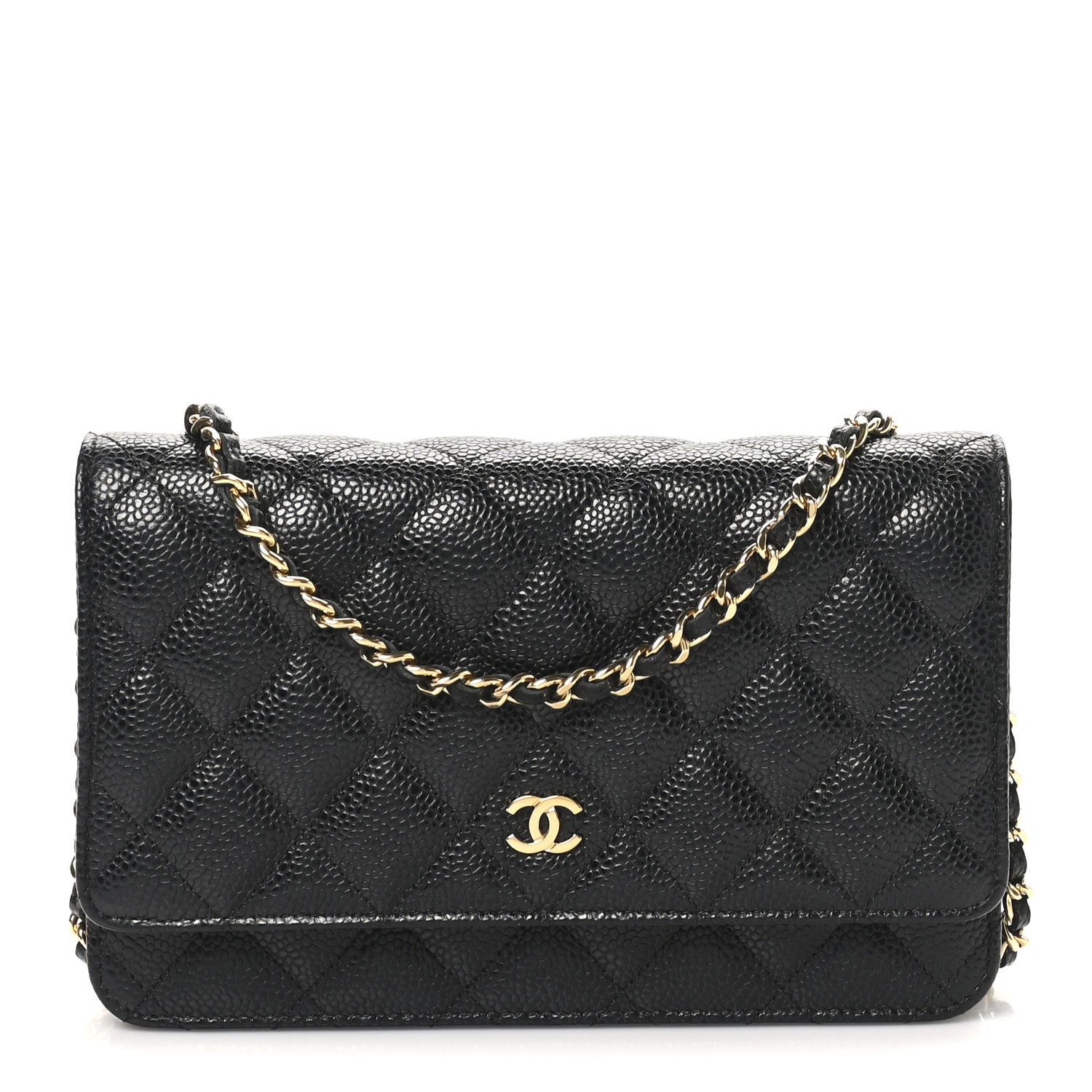Chanel Caviar Quilted Wallet on Chain WOC Black 1 of 10