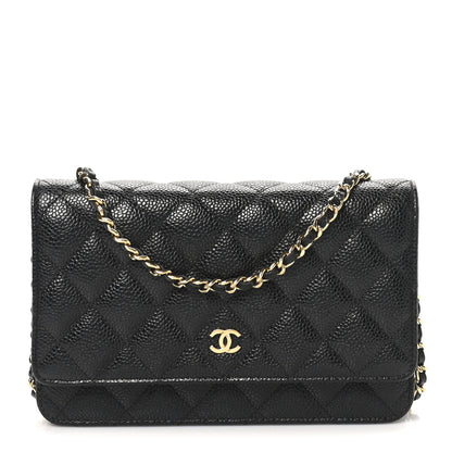 Chanel Caviar Quilted Wallet on Chain WOC Black 1 of 10