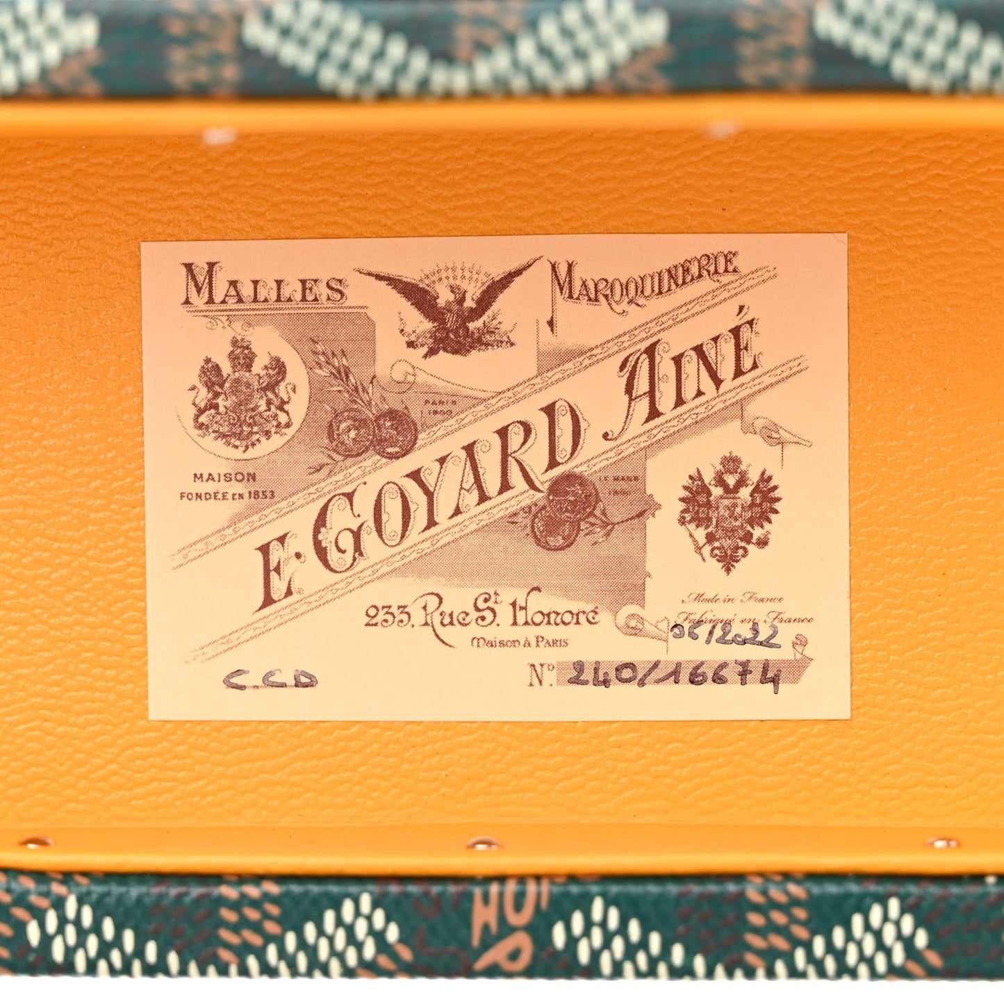 Goyardine Cassette Trunk Bag Green