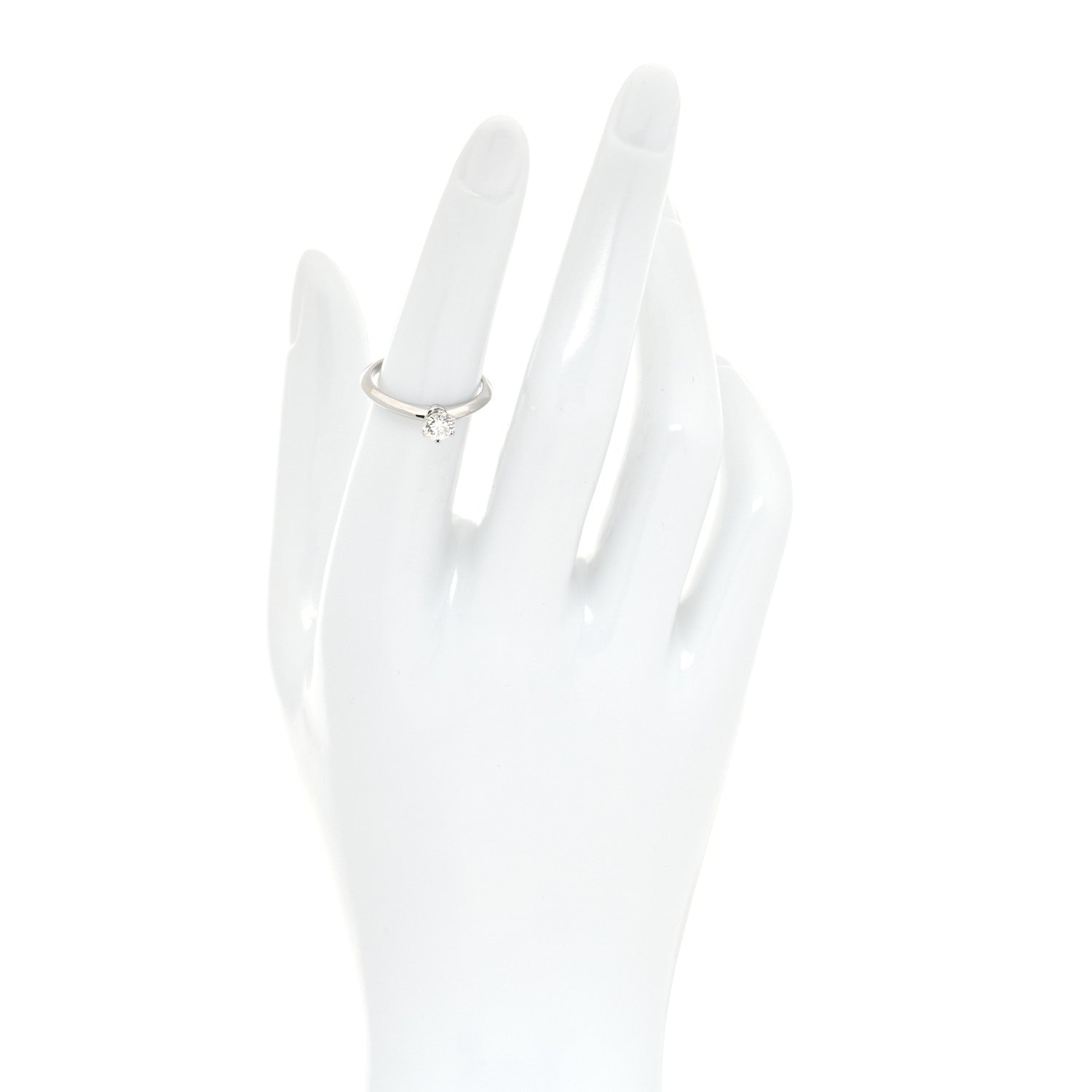 Tiffany Platinum Diamond .34ct Solitaire Engagement Ring 51 5.75 2 of 5