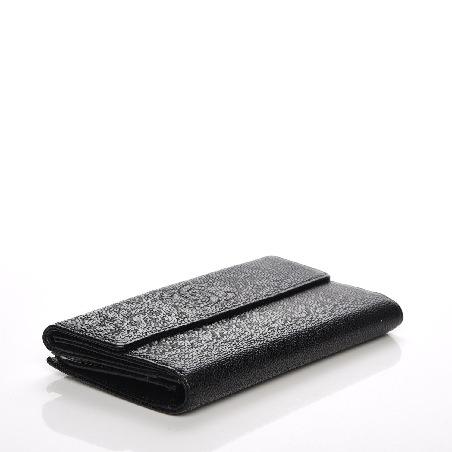 Chanel Caviar CC Long Flap Wallet Black 4 of 8