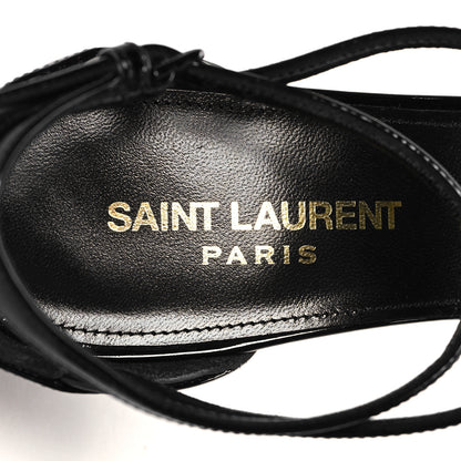 Saint Laurent Patent Cassandra 100 Sandals 38 Black 9 of 9