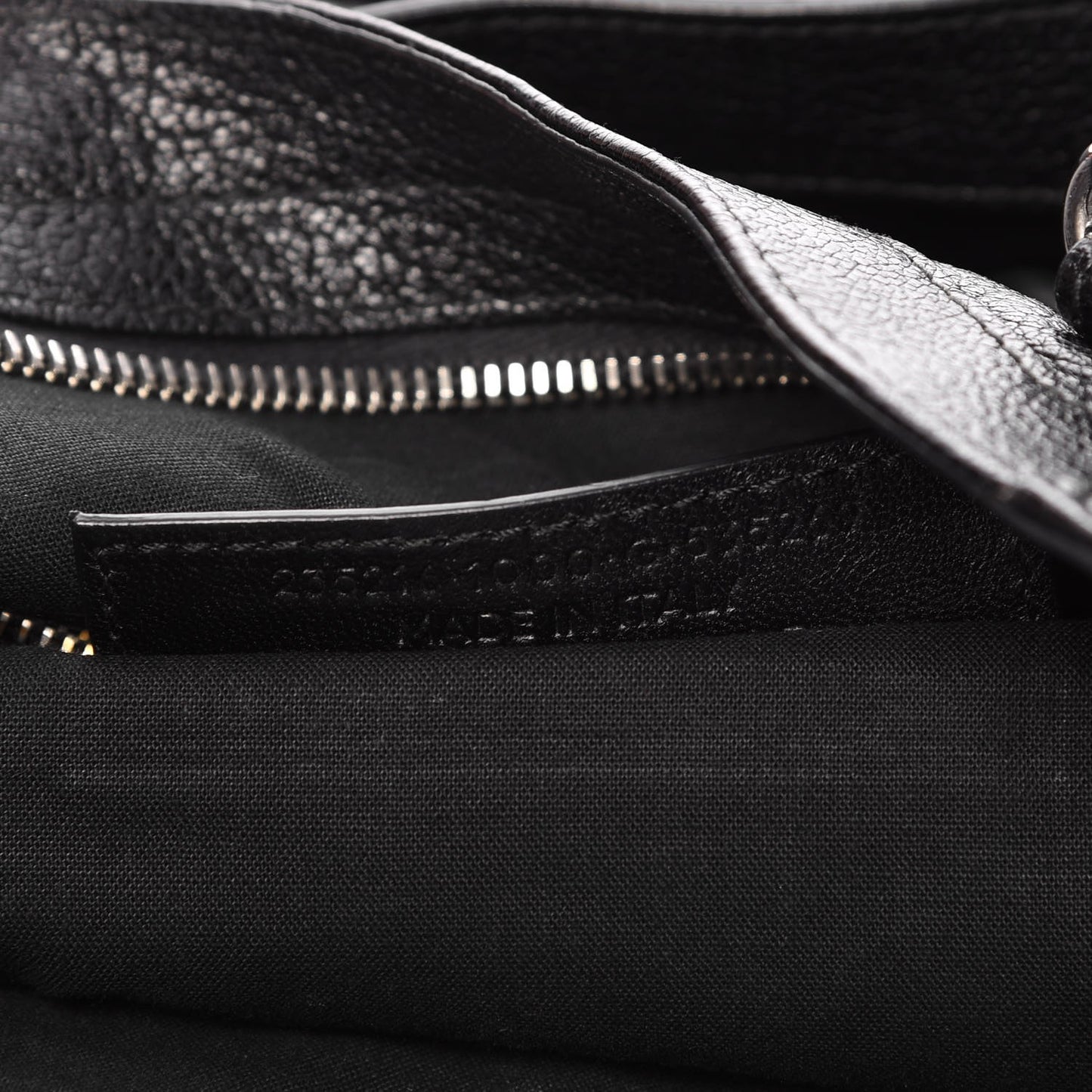 Chevre Silver Metallic Edge Hardware Velo Black