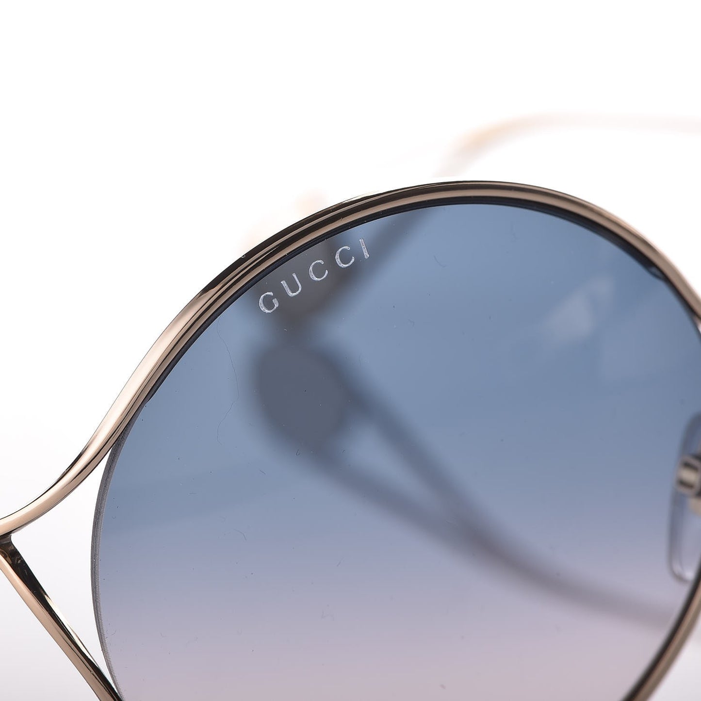 Round Pearl Tip Sunglasses GG0253S Gold