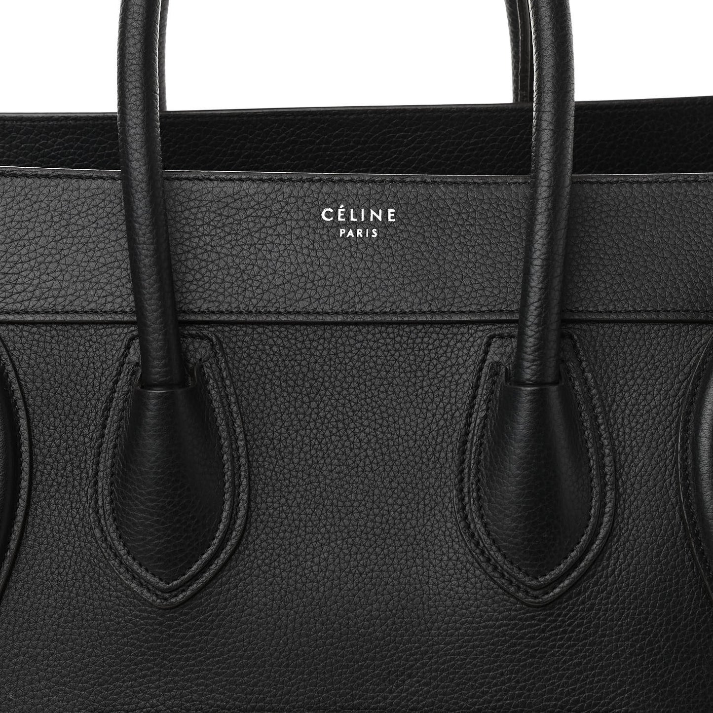 Drummed Calfskin Mini Luggage Black