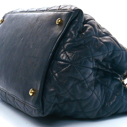 Chanel Calfskin Quilted Small Chain Me Tote Navy 10 of 10