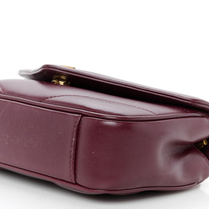 Saint Laurent Lambskin Chevron Quilted Mini Loulou Rouge Cabernet 12 of 12