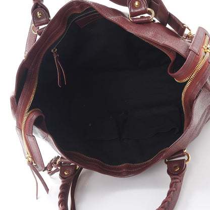 Balenciaga Chevre Gold Metallic Edge Hardware City Bordeaux 6 of 12