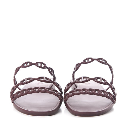 Hermes TPU Rivage Sandals 38 Bordeaux 2 of 10