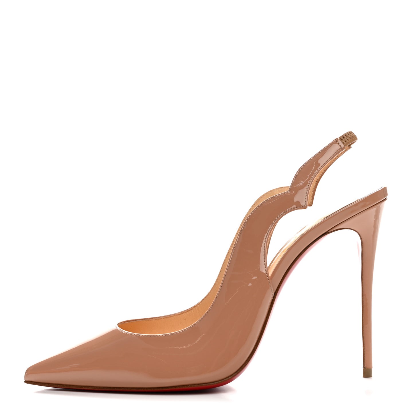 Patent Hot Chick Slingback 100 Pumps 39 Nude