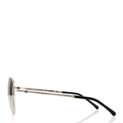 Chanel Mirrored Pilot Summer Sunglasses 4223 Silver 3 of 6