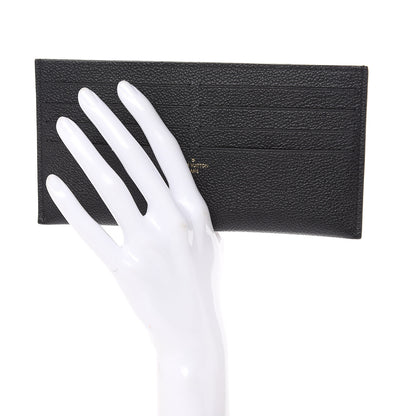 Louis Vuitton Calfskin Felicie Chain Wallet Card Holder Insert Black 2 of 6