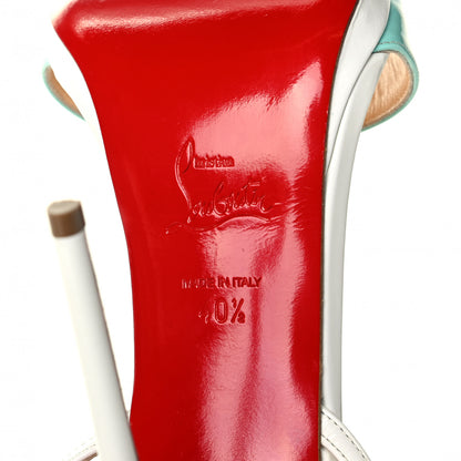 Christian Louboutin Patent Jazz Calf Beltega 120 Sandals 40.5 Opaline 7 of 7