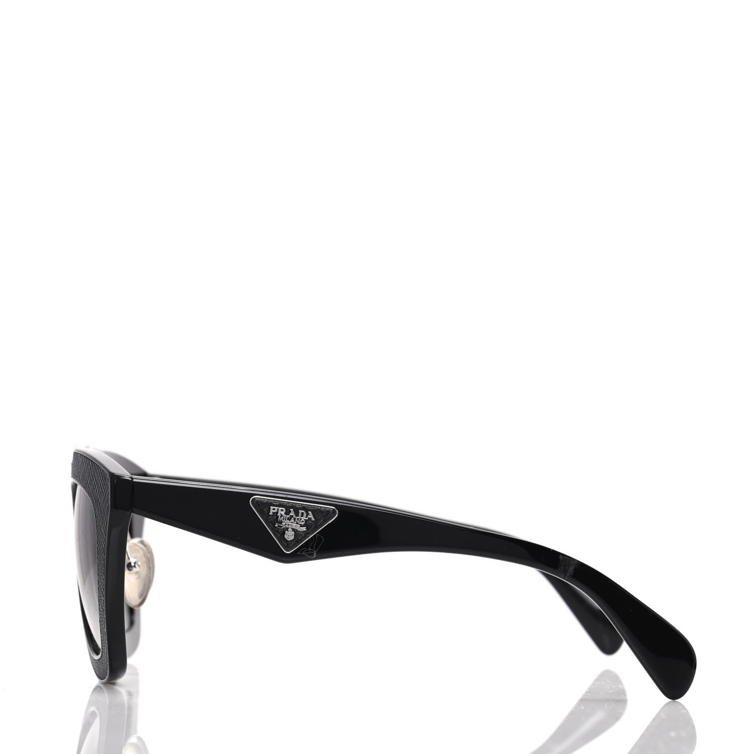 Prada Saffiano Cinema Sunglasses SPR 14S Black 3 of 8