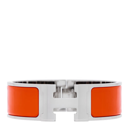 Hermes Enamel Wide Clic Clac H Bracelet PM Orange 1 of 4