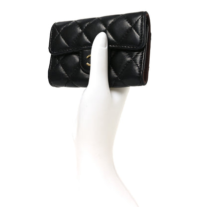 Chanel Lambskin Quilted 4 Key Holder Black 2 of 9