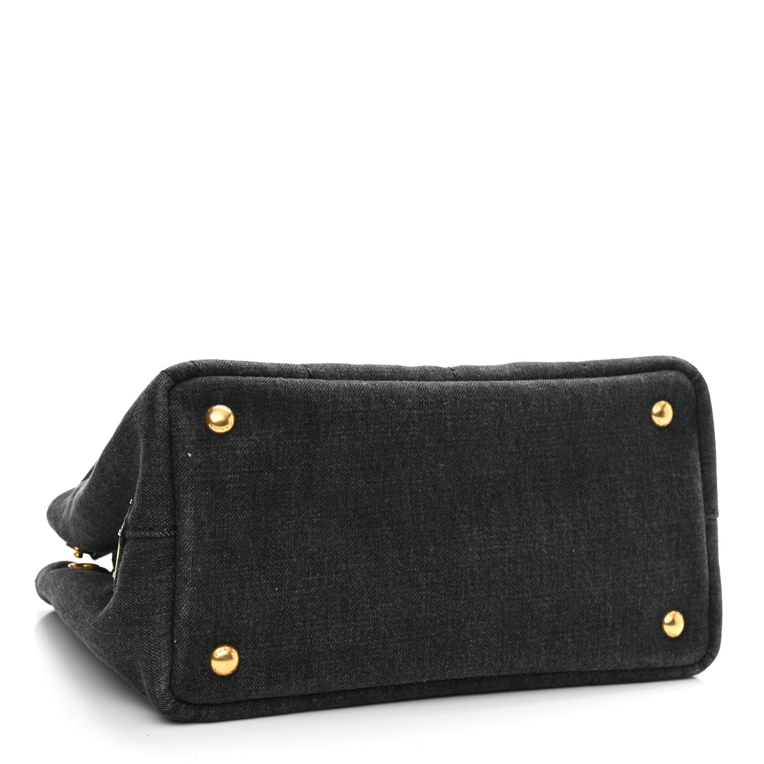 Prada Denim Small Logo Tote Black 4 of 9