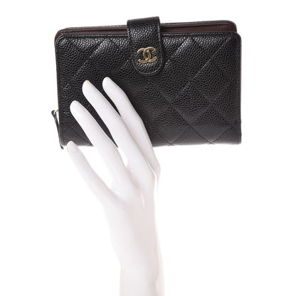 Chanel Caviar Quilted Zipped Pocket Wallet Black 2 of 10