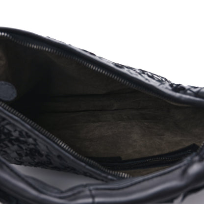 Bottega Veneta Nappa Intrecciato Velvet Embellished Medium Veneta Hobo Black 4 of 8
