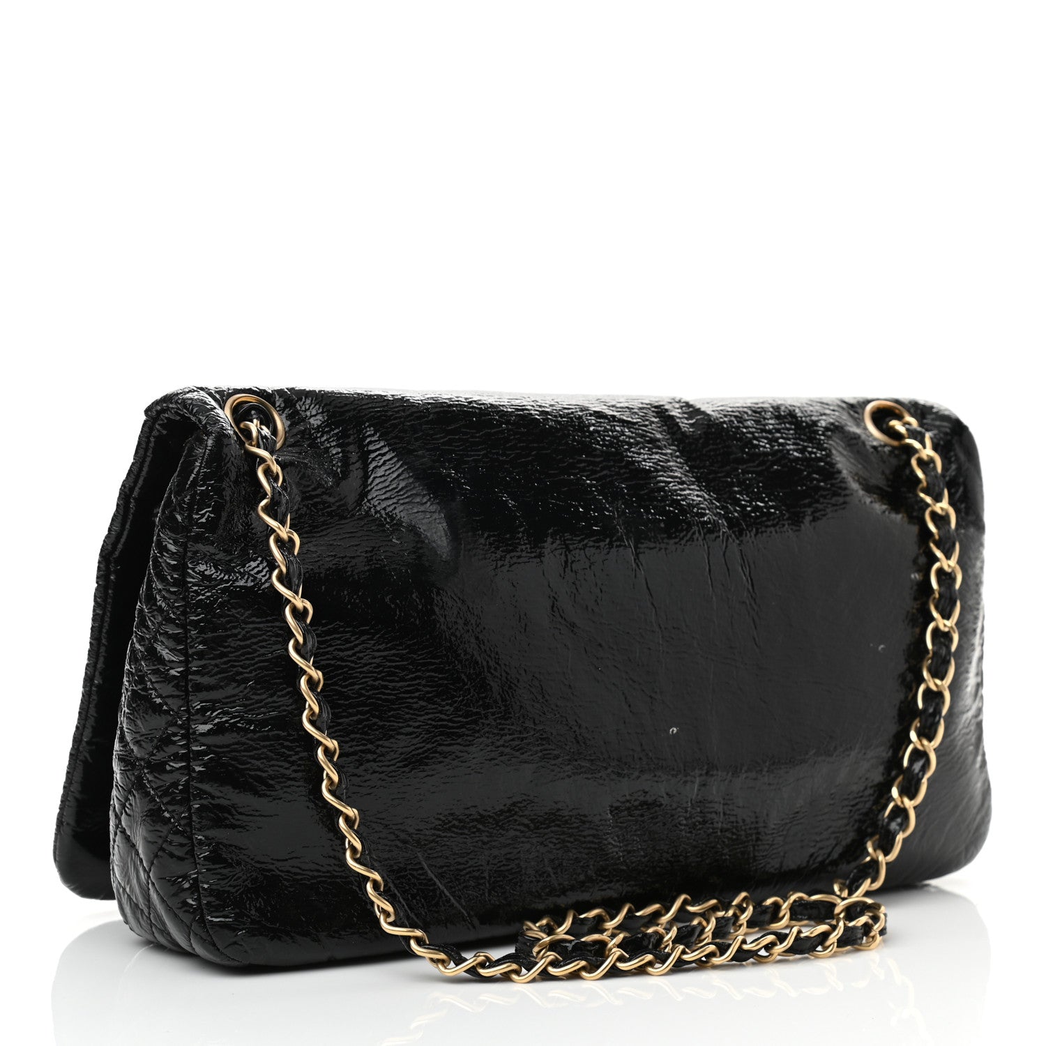 Chanel Vinyl Medium Rock and Chain Flap Black 3 of 11