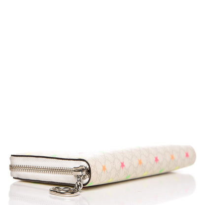 Gucci Micro GG Supreme Stars GG Pierce Zip Around Wallet White 4 of 7