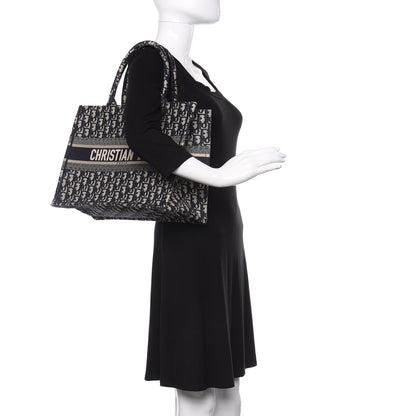 Christian Dior Oblique Medium Book Tote Blue Multicolor 2 of 9