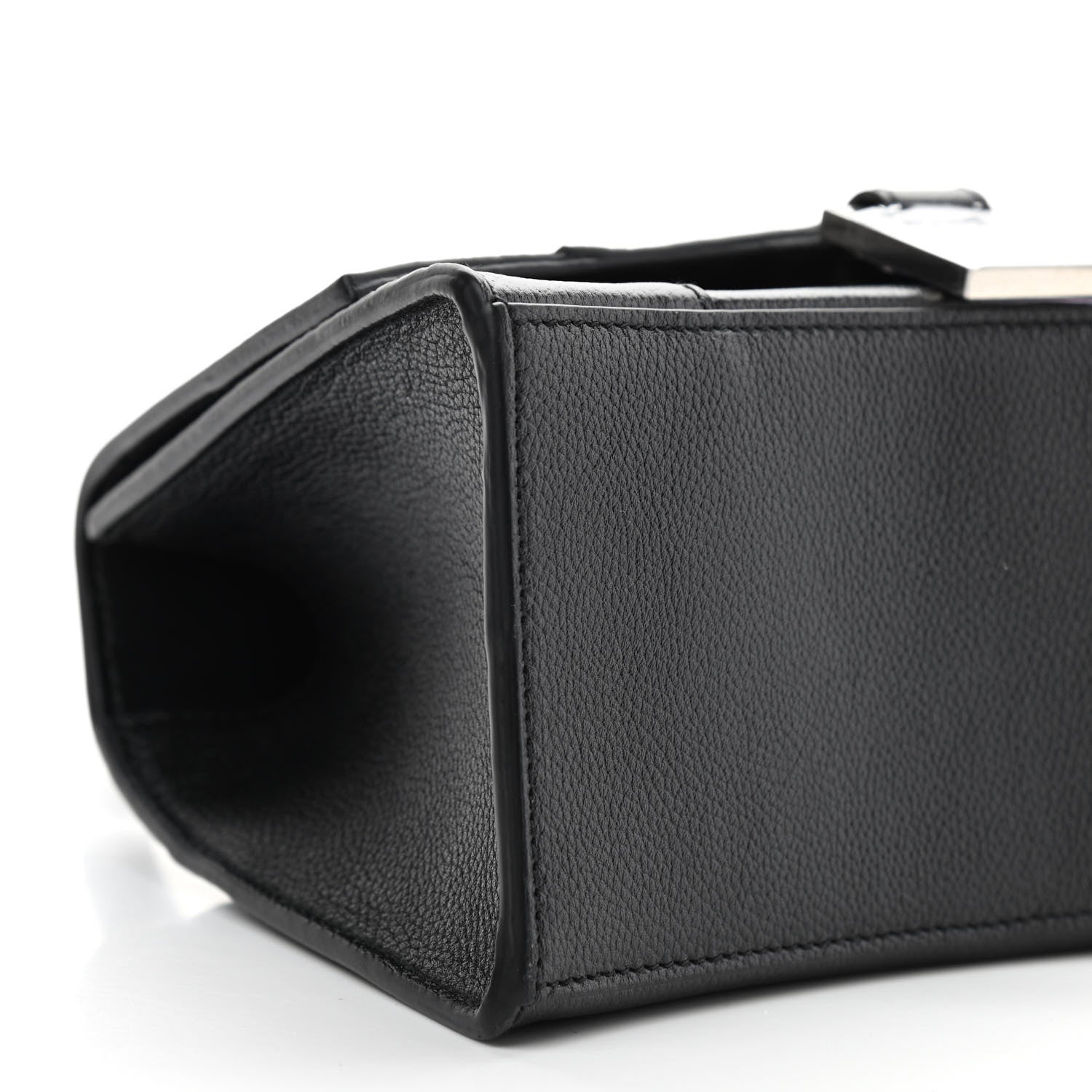 Balenciaga Grained Calfskin Small Hourglass Top Handle Bag Black 8 of 9