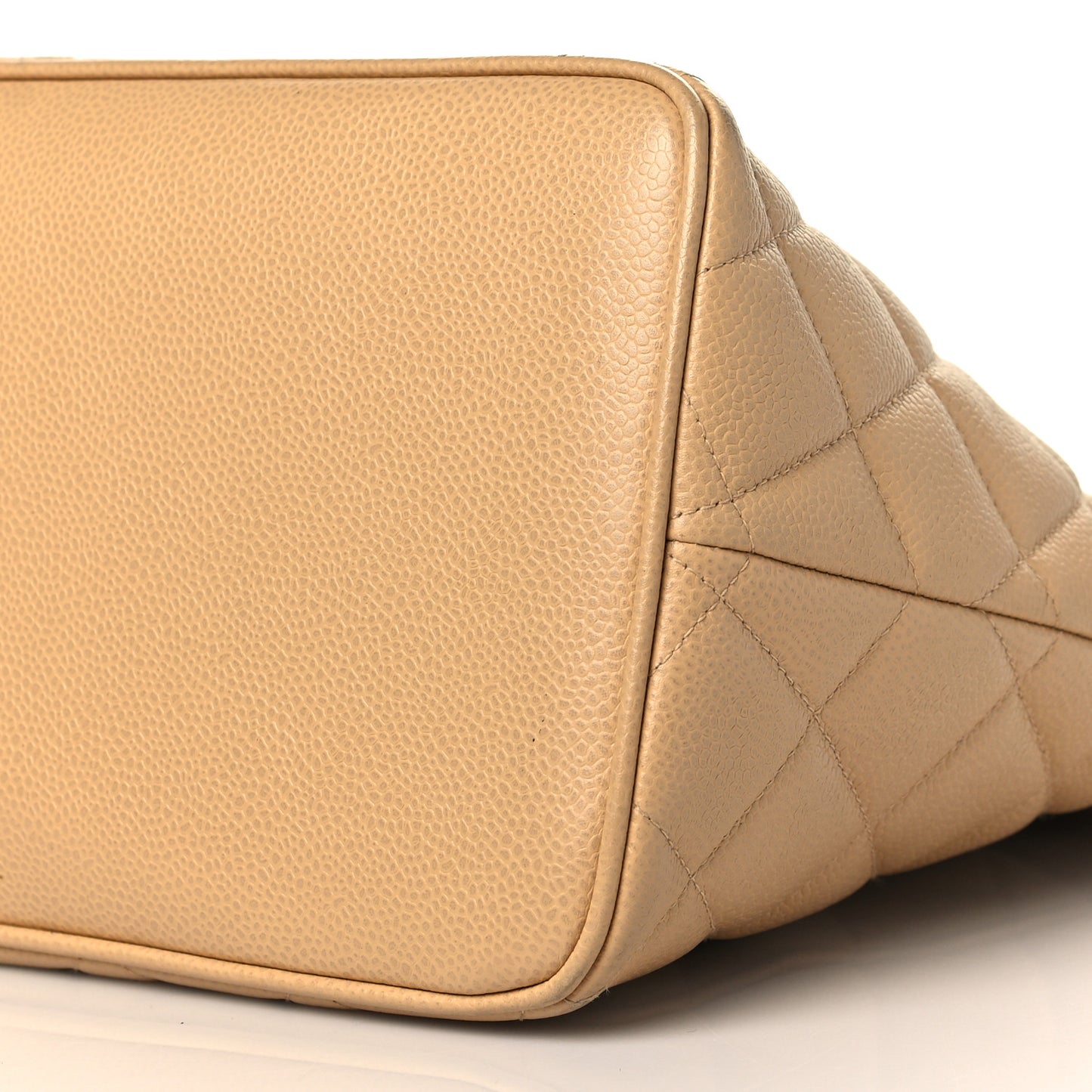 Caviar Quilted Medallion Tote Beige
