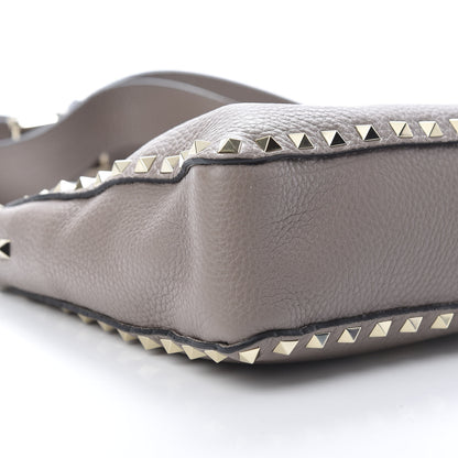 Valentino Garavani Pebbled Calfskin Mini Rockstud Flip-Lock Messenger Bag Poudre 8 of 9