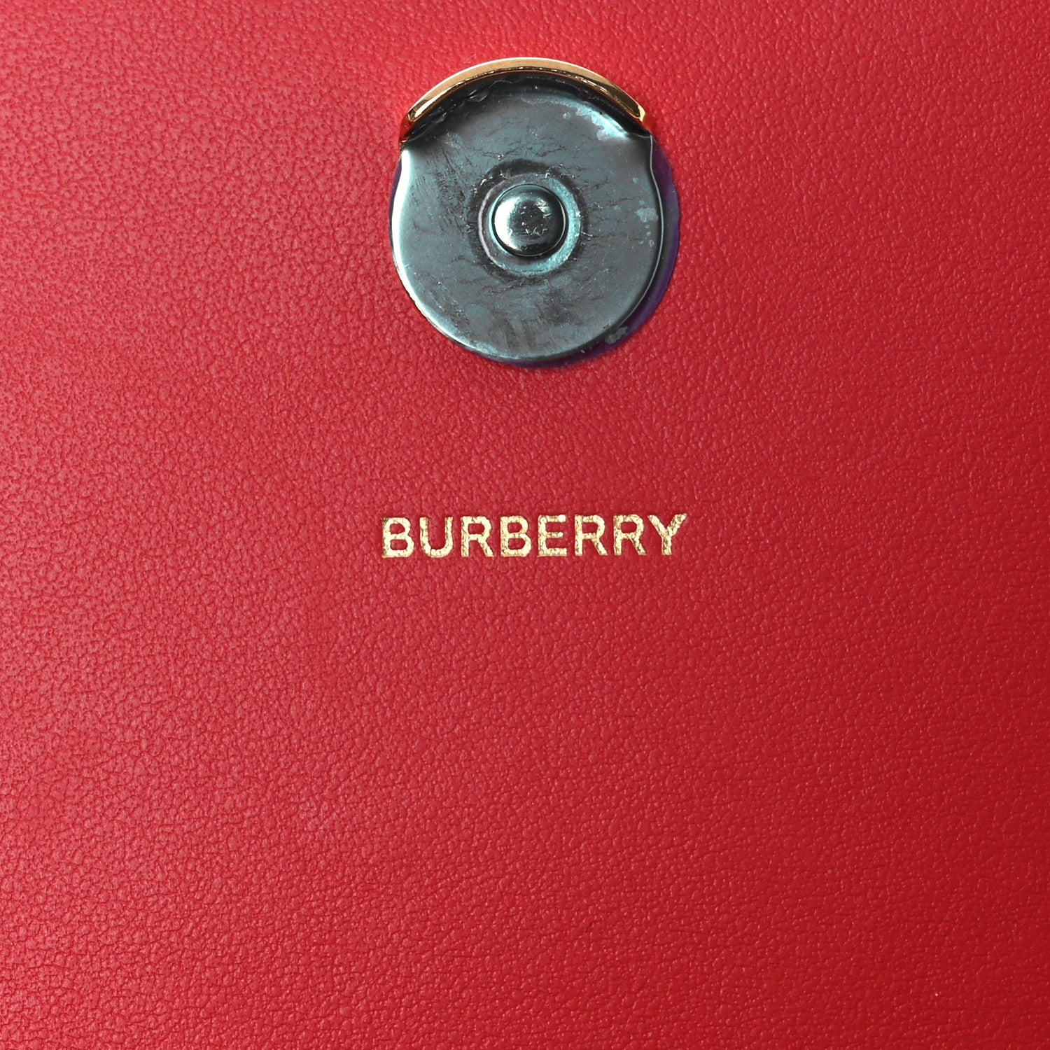 Burberry Grainy Calfskin Logo Henley Wallet On Chain Red 6 of 15