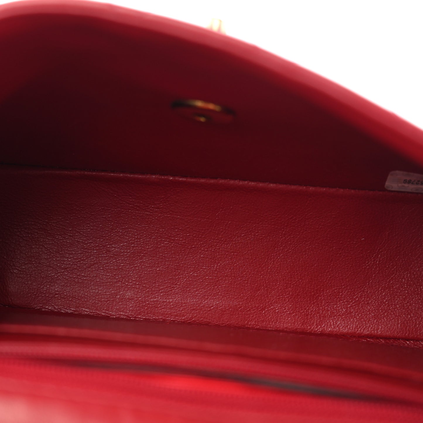 Lambskin Quilted Mini Square Flap Scarlet