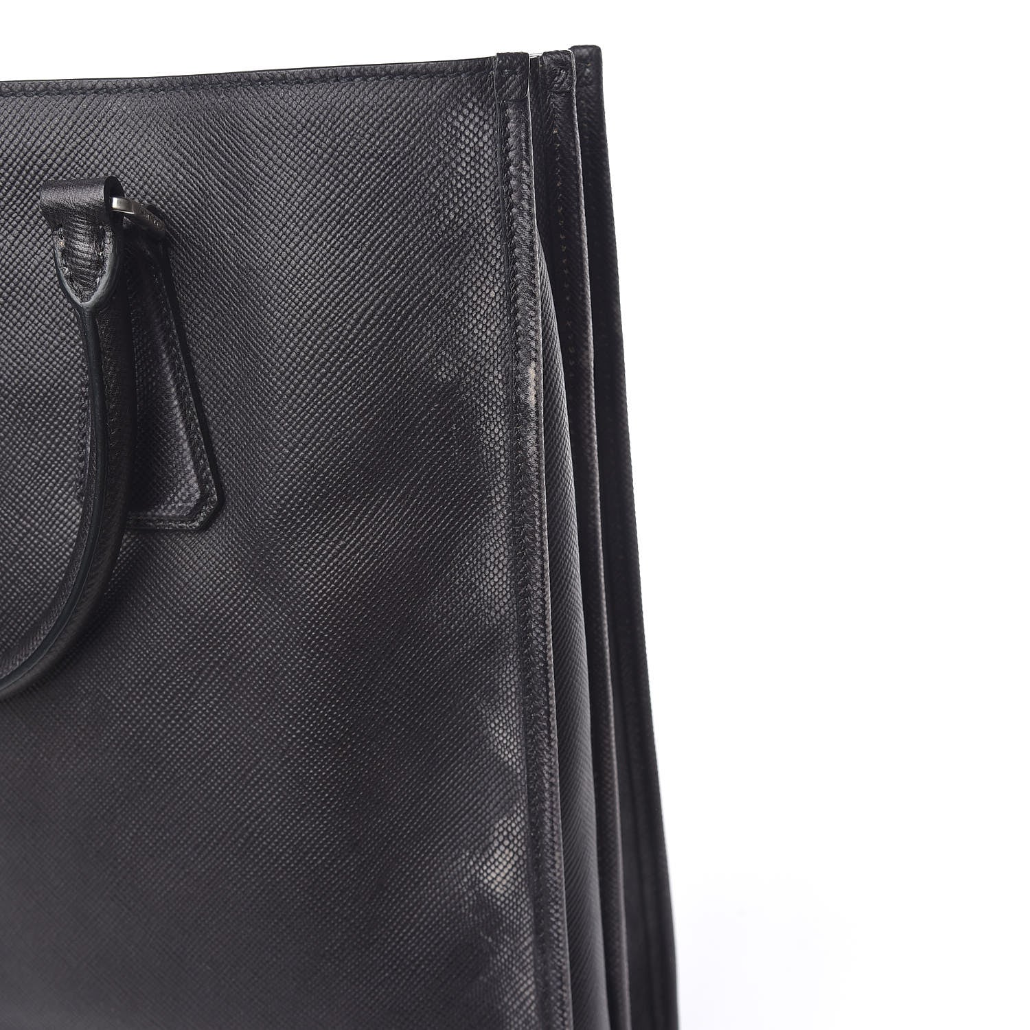 Prada Saffiano Cuir Double Handle Tote Baltico 9 of 22