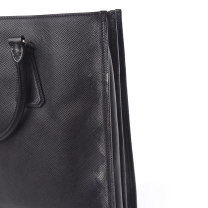 Prada Saffiano Cuir Double Handle Tote Baltico 9 of 22