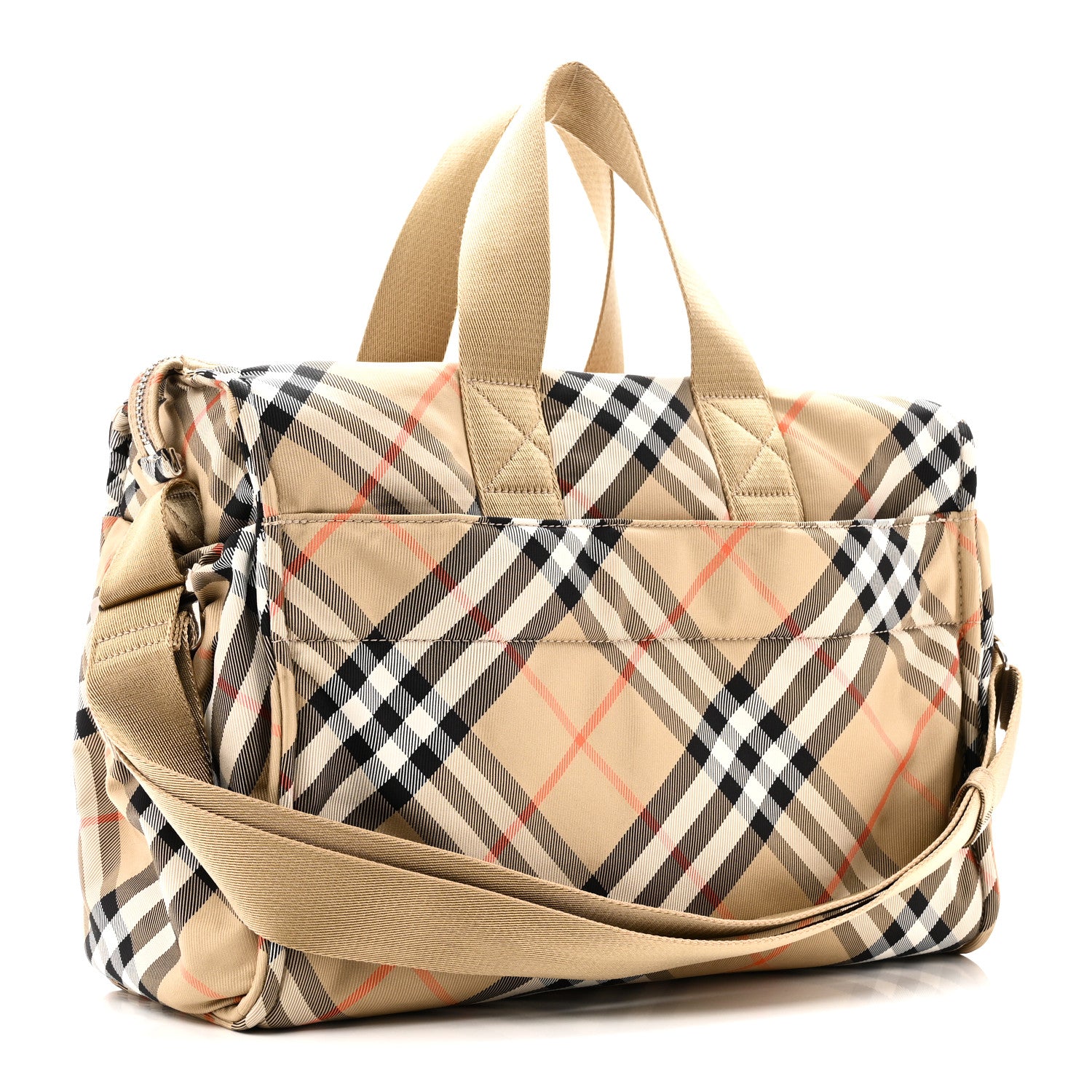 Burberry Nova Check Tote Diaper Bag Sand Beige 3 of 9