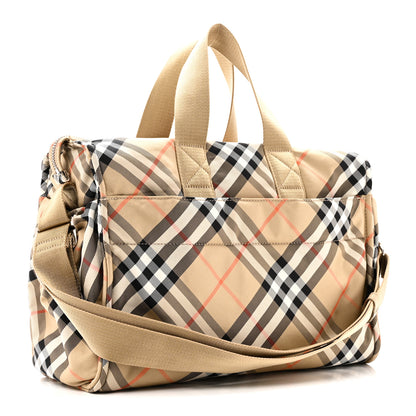 Burberry Nova Check Tote Diaper Bag Sand Beige 3 of 9