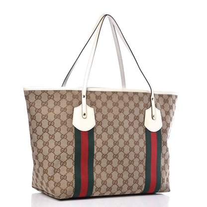 Gucci Monogram Web Large Jolie Tote White 3 of 24