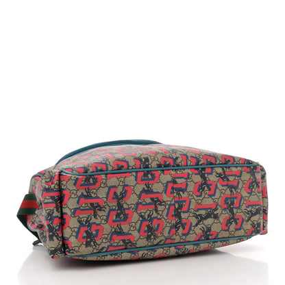 Gucci GG Supreme Monogram Gucci Wolf Diaper Bag Beige Red 4 of 23