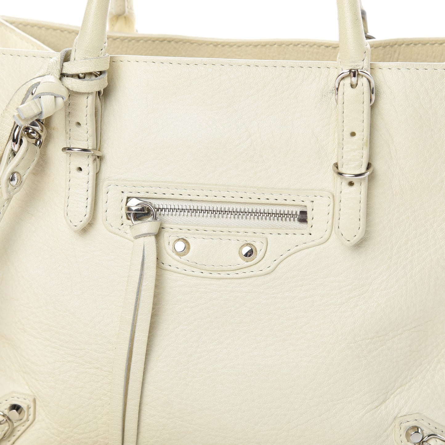 Veau Papier A4 Tote Blanc Creme