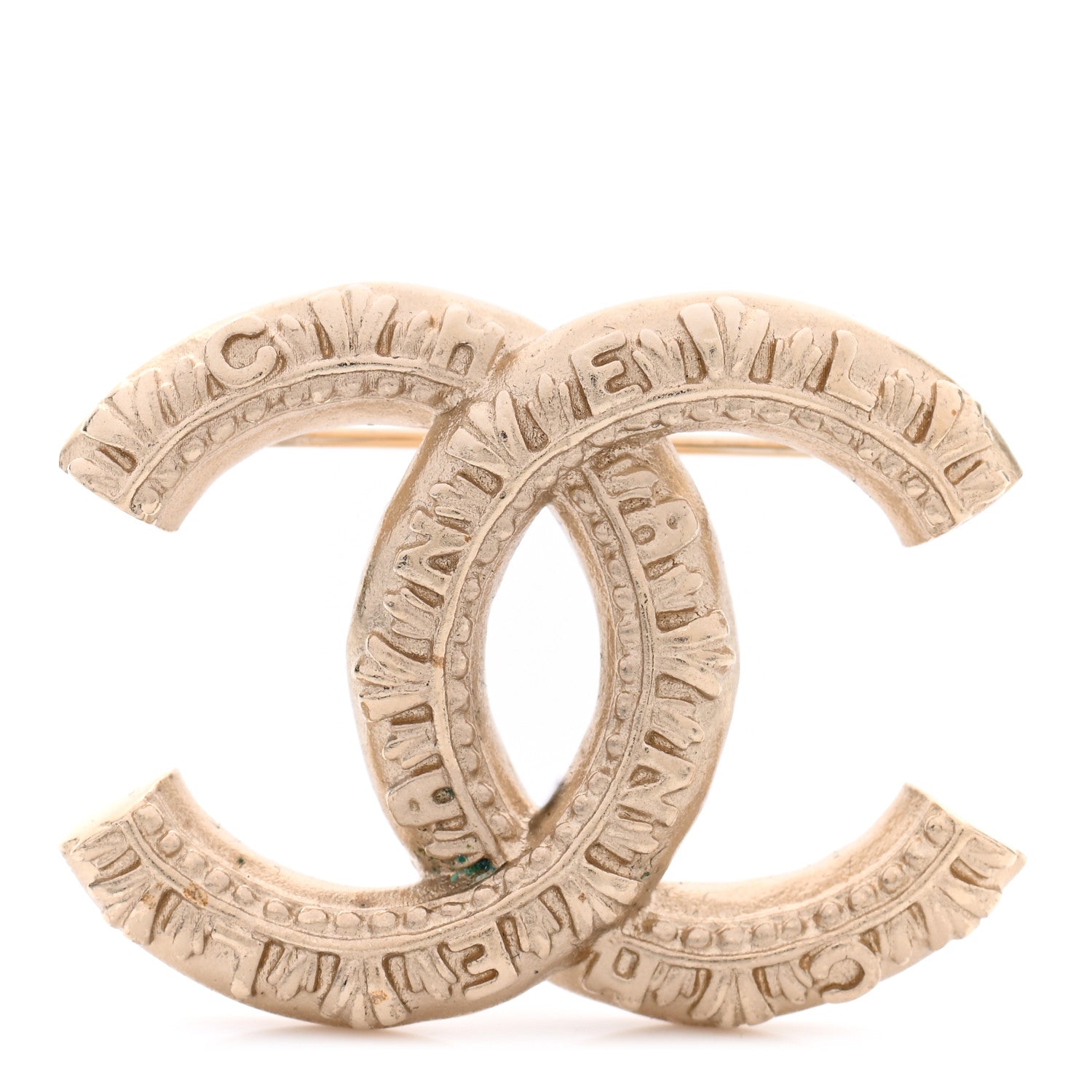 Chanel CC Logo Brooch Gold 1 of 6