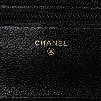 Chanel Caviar Quilted Wallet on Chain WOC Black 6 of 14