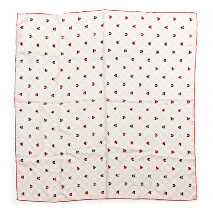 Gucci Silk Monogram Heart Square Scarf White 1 of 3
