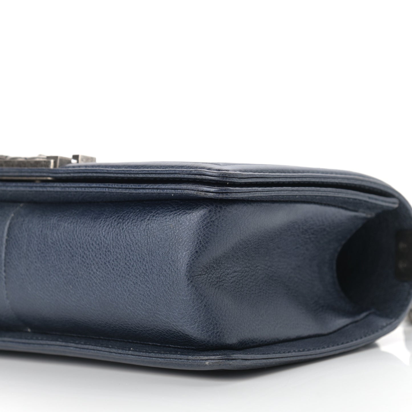 Calfskin Quilted Medium Boy Flap Blue